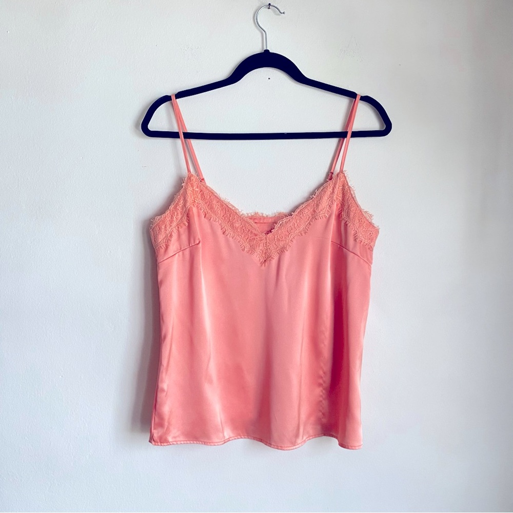 Peach lace camisole top